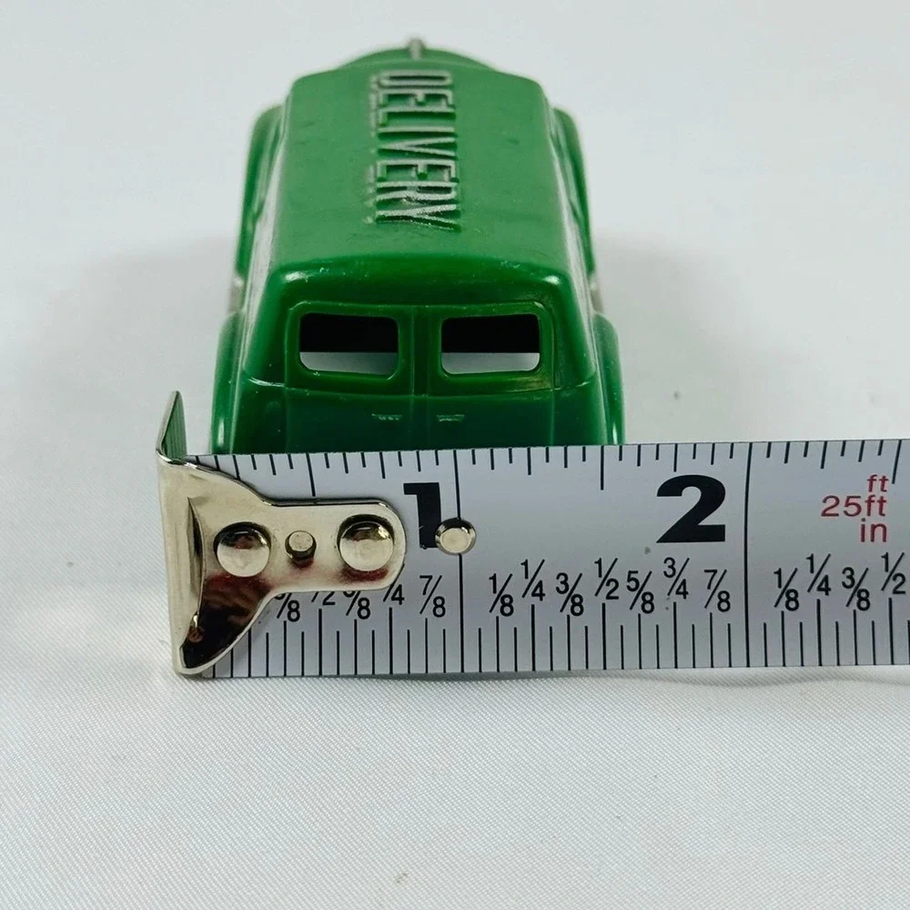 Vintage Renwal Green Plastic Groceries Delivery Van Toy Mid Century Modern 4